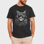 Cat Eyepatch Portrait, Tricou Barbati (Unisex)