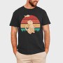 Cat Fishing Retro Sunset, Tricou Barbati (Unisex)
