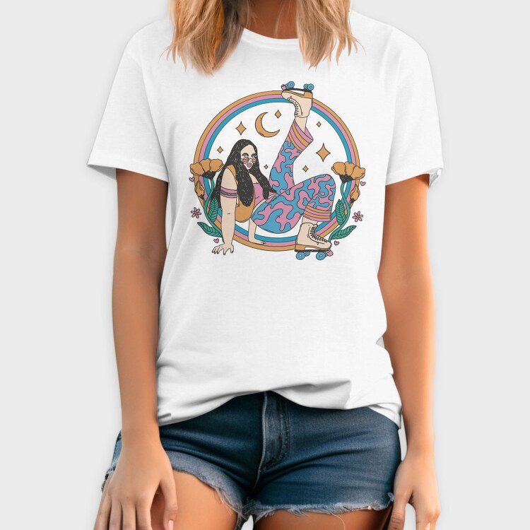 Roller Disco Girl Retro, Tricou Barbati (Unisex)