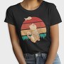 Cat Fishing Retro Sunset, Tricou Femei