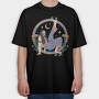 Roller Disco Girl Retro, Tricou Oversize Barbati (Unisex)