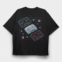 Cassette Tape Music Vaporwave Electronics, Tricou Oversize Barbati (Unisex)