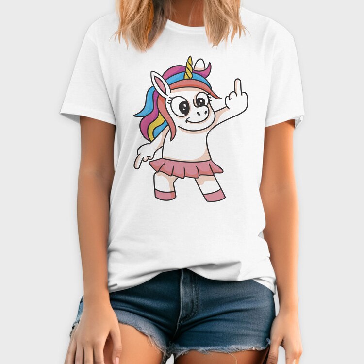 Unicorn Finger Gesture, Tricou Barbati (Unisex)