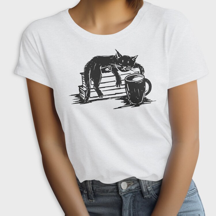 Cat And Coffee, Tricou Femei