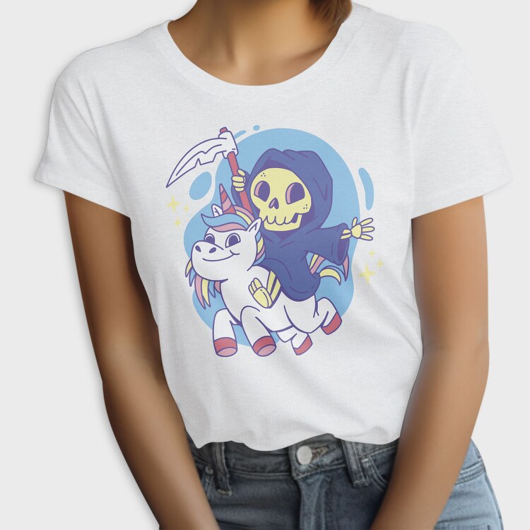 Grim Reaper On Unicorn, Tricou Femei
