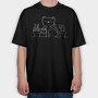Cat And Plants (2), Tricou Oversize Barbati (Unisex)