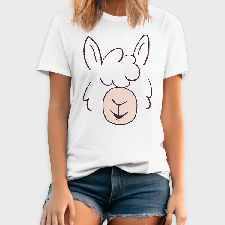 Llama Face, Tricou Barbati (Unisex)