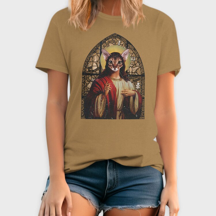 Cat Jesus, Tricou Barbati (Unisex)