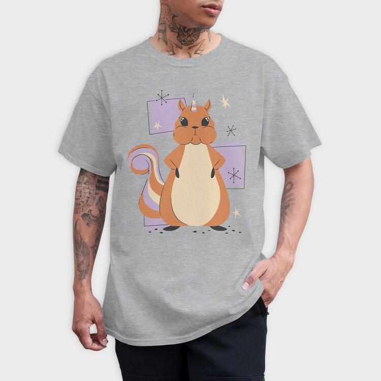 Unicorn Squirrel Animal Squirrcorn, Tricou Barbati (Unisex)