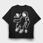 Astronaut Floating Space Galaxy, Tricou Oversize Barbati (Unisex)