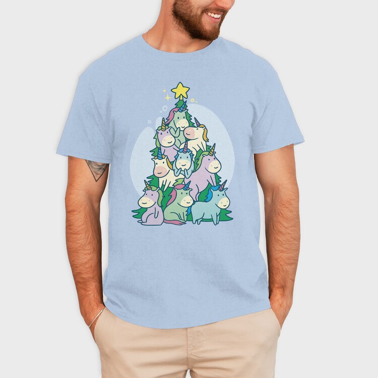 Unicorns Christmas Tree, Tricou Barbati (Unisex)