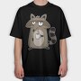 Grumpy Raccoon Coffee, Tricou Oversize Barbati (Unisex)