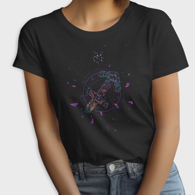 Sagittarius Floral Zodiac Sign, Tricou Femei