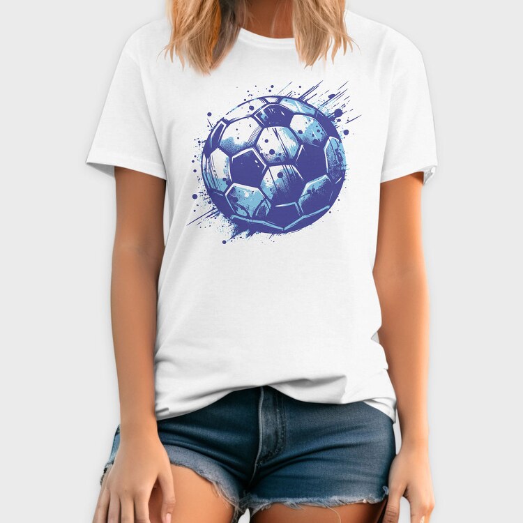 Grunge Soccer Ball Football, Tricou Barbati (Unisex)