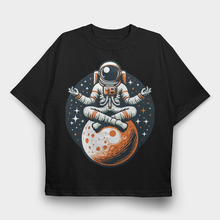 Astronaut Yoga, Tricou Oversize Barbati (Unisex)