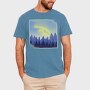 Aurora Borealis Landscape Winter Forests, Tricou Barbati (Unisex)