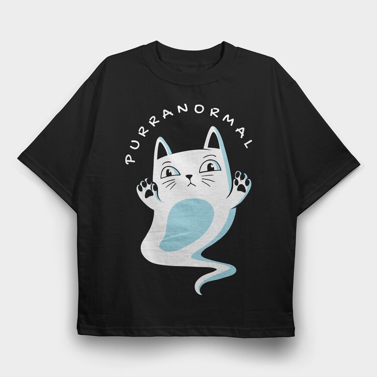 Cat Ghost, Tricou Oversize Barbati (Unisex)