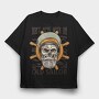 Sailor Skull Captain Illustration, Tricou Oversize Barbati (Unisex)