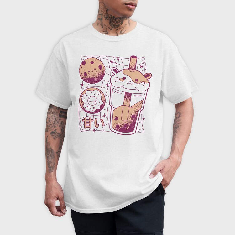 Guinea Pig Boba Tea Love, Tricou Barbati (Unisex)