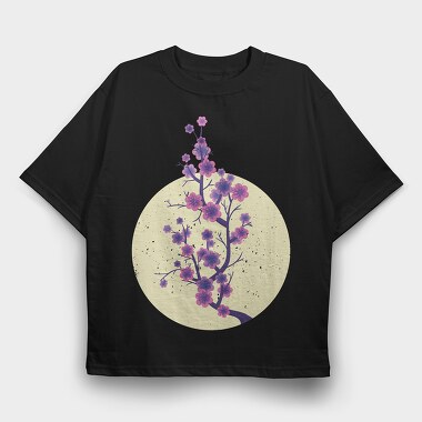Sakura Cherry Blossom 001, Tricou Oversize Barbati (Unisex)