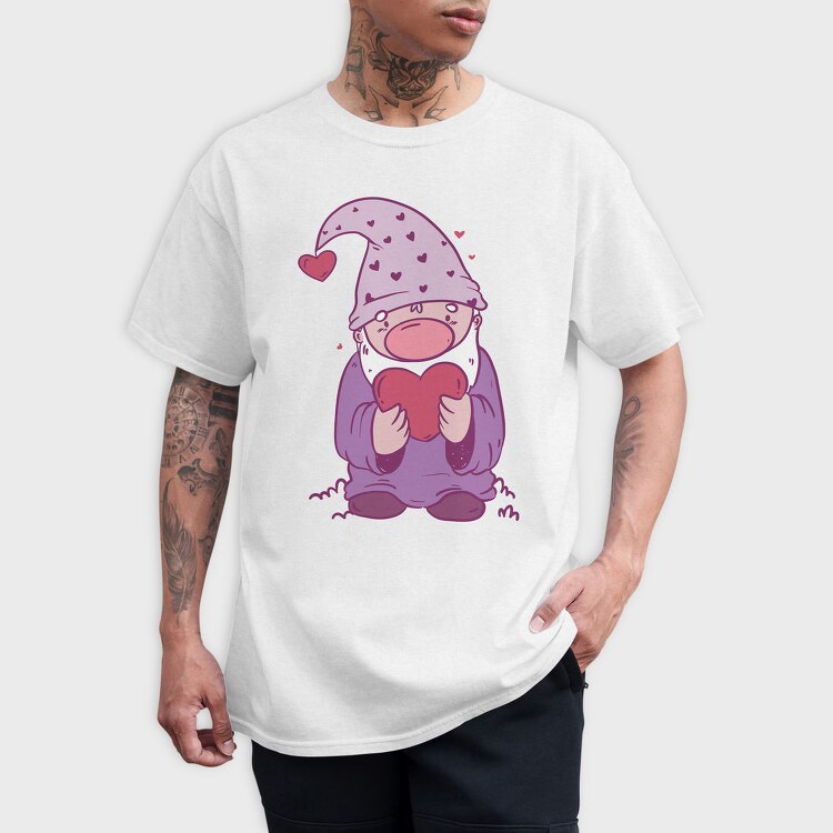 Valentines Day Gnome, Tricou Barbati (Unisex)