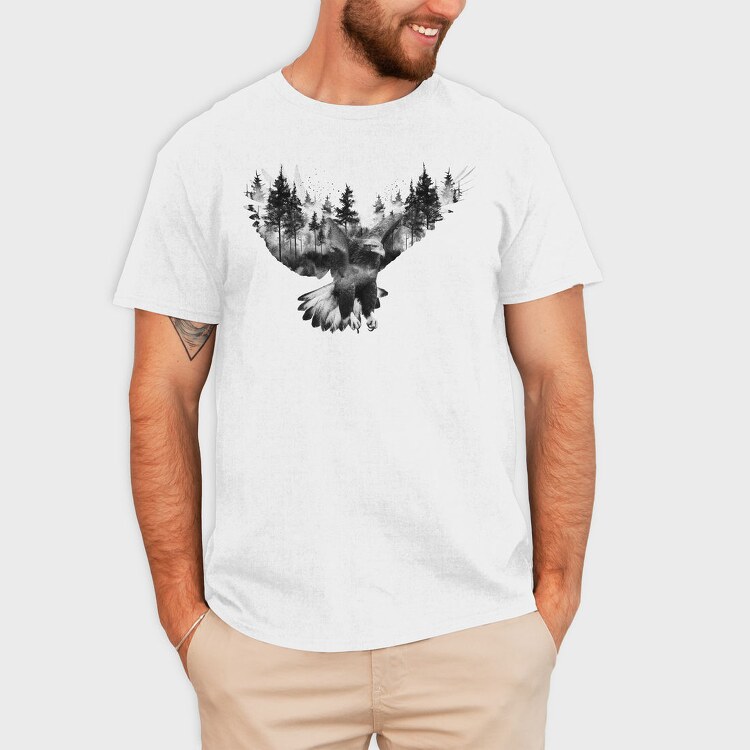 Forest And Flying Eagle, Tricou Barbati (Unisex)