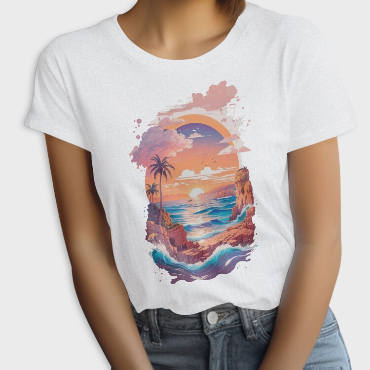 Greece Landscape Sunset, Tricou Femei