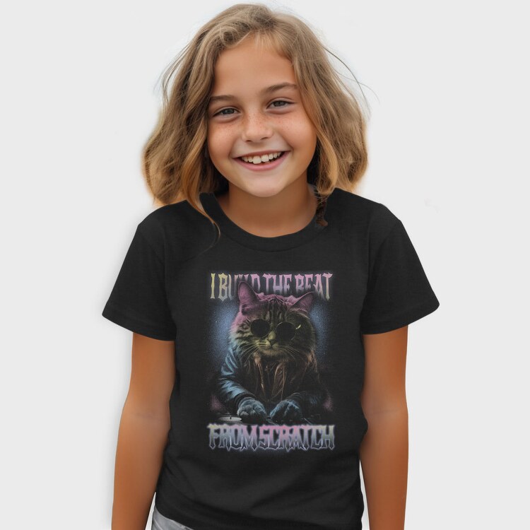 Cosmic Cat Dj Beat, Tricou Copii
