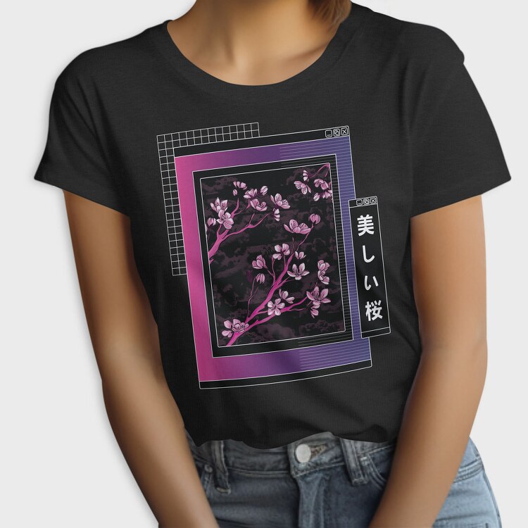 Sakura Tree Vaporwave, Tricou Femei