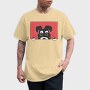 Peeking Schnauzer Dog, Tricou Barbati (Unisex)