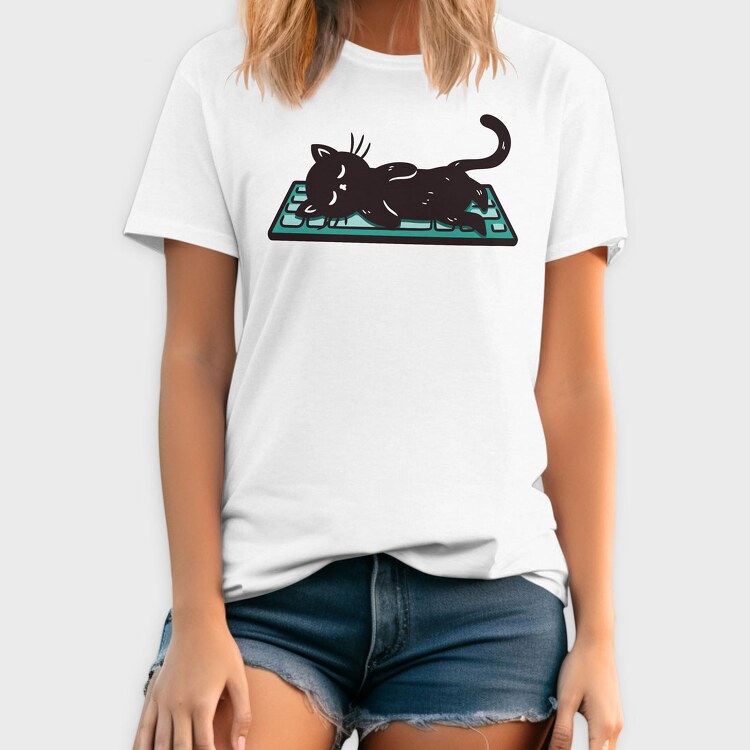 Keyboard Kitty, Tricou Barbati (Unisex)