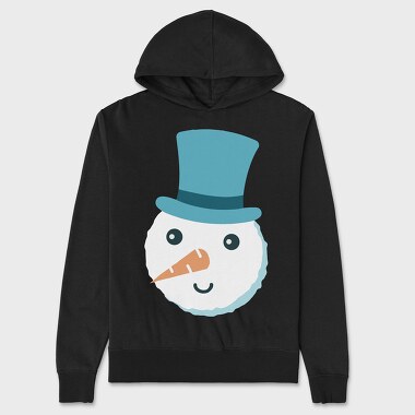 Christmas Snowman Faces 5, Hanorac Oversize Barbati (Unisex)