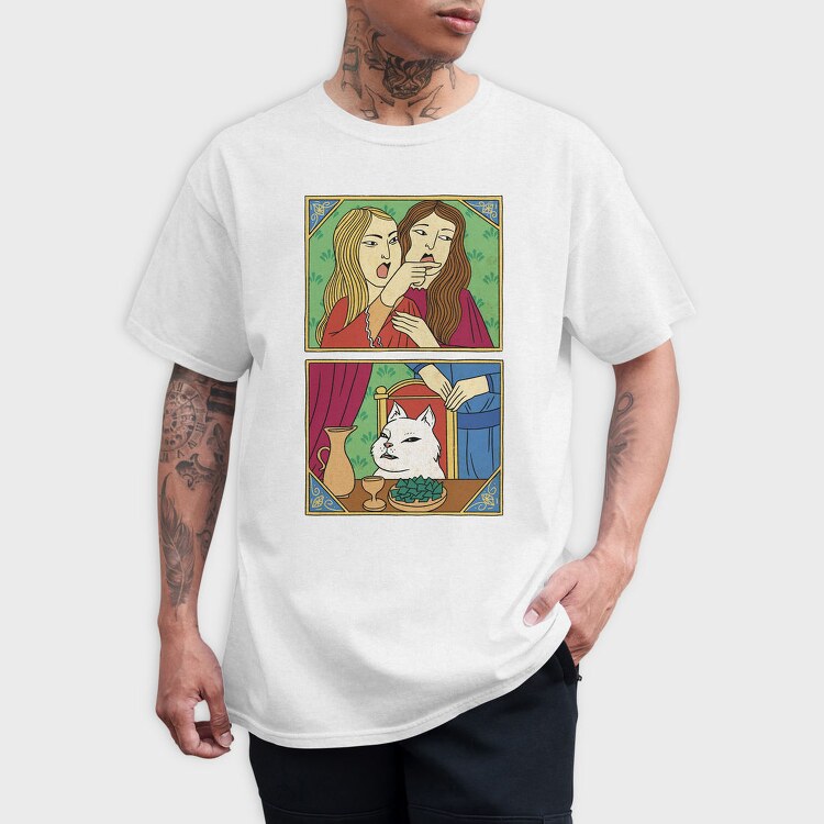 Cat Meme In Ottoman Style, Tricou Barbati (Unisex)