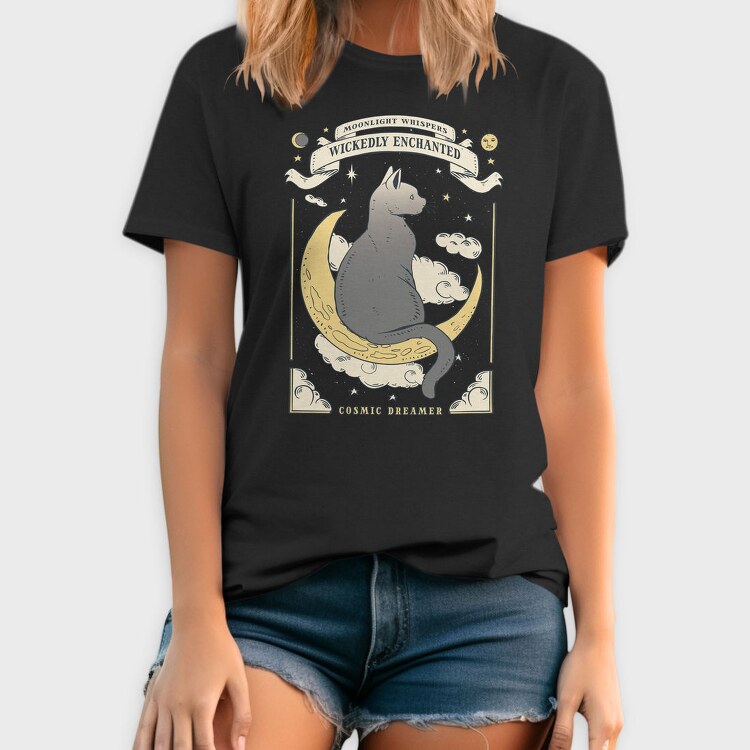 Cat Moon Whimsigoth, Tricou Barbati (Unisex)