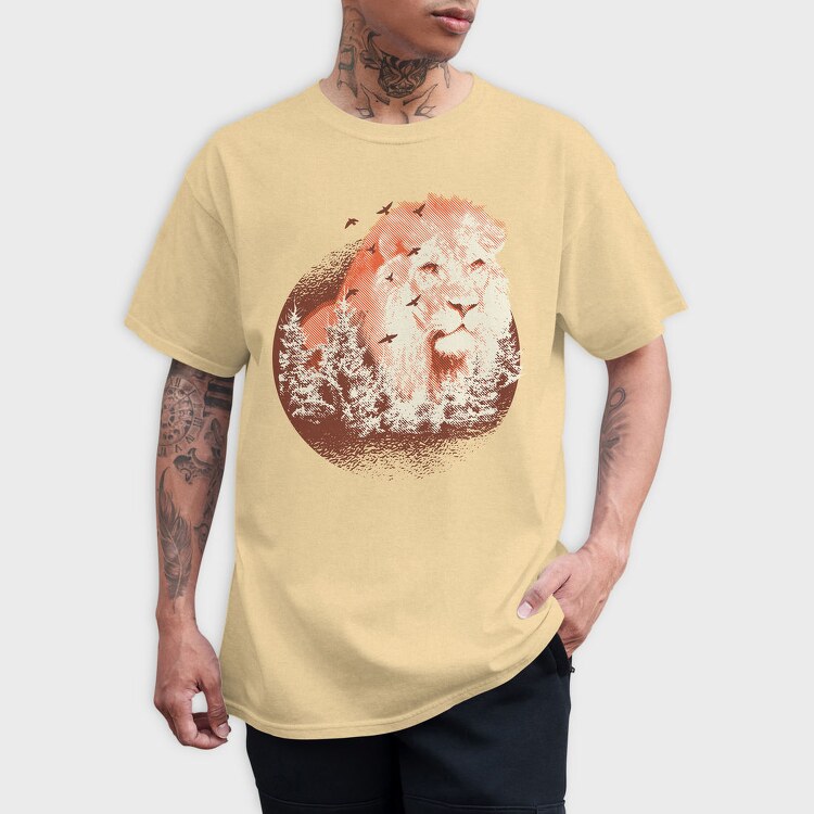Forest Lion, Tricou Barbati (Unisex)