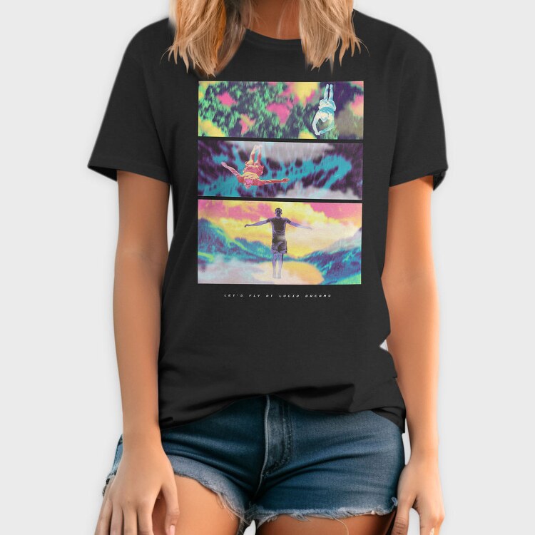 People Flying Psychodelic Lucid, Tricou Barbati (Unisex)