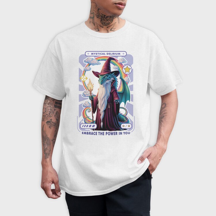 Mystical Delirium Wizard, Tricou Barbati (Unisex)