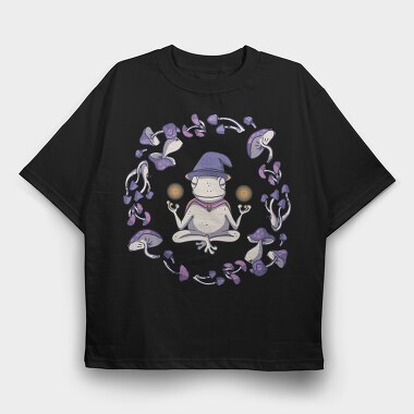 Mystical Frog Animal Throw Pillow, Tricou Oversize Barbati (Unisex)