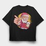 Santa Beer, Tricou Oversize Barbati (Unisex)