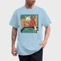 Cat Playing Billiards Biliard, Tricou Barbati (Unisex)
