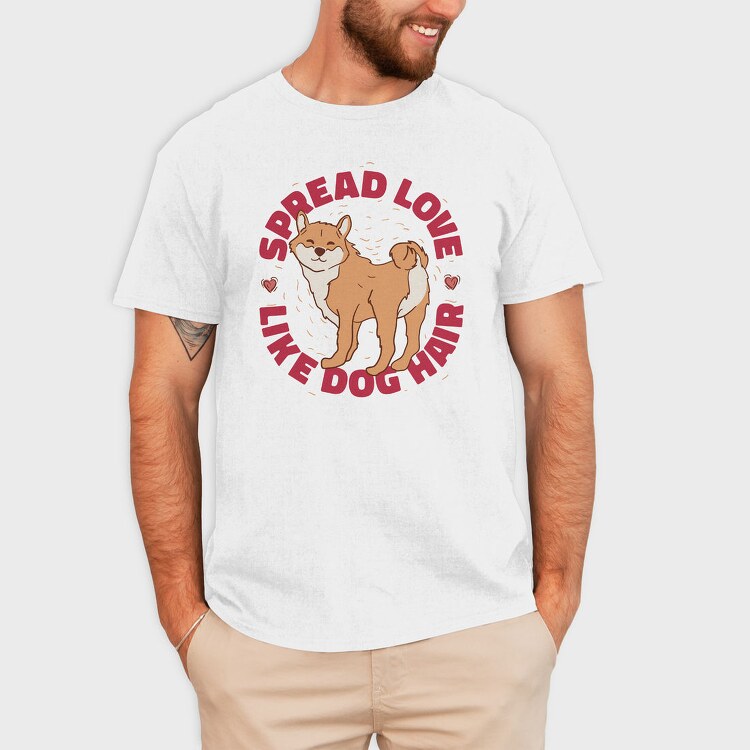 Spread Love Dog Parent Pet, Tricou Barbati (Unisex)