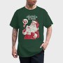 Cat Santa Claus Christmas Xmas, Tricou Barbati (Unisex)