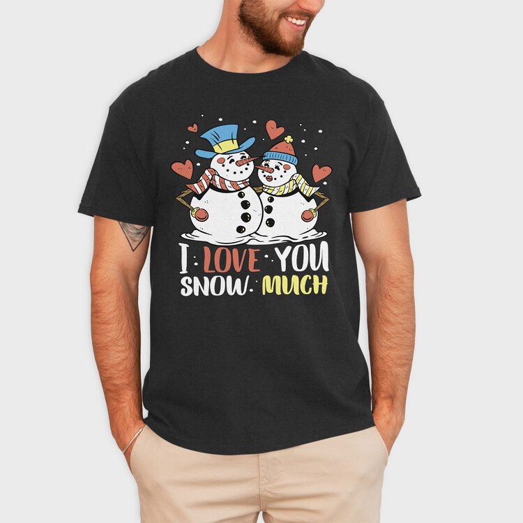 Snowman Love, Tricou Barbati (Unisex)