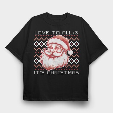 Santa Claus Throw Pillow, Tricou Oversize Barbati (Unisex)