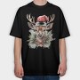 Santa Deer Christmas Tote, Tricou Oversize Barbati (Unisex)