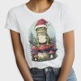 Santa Hat Frog Holiday Christmas Cottagecore, Tricou Femei
