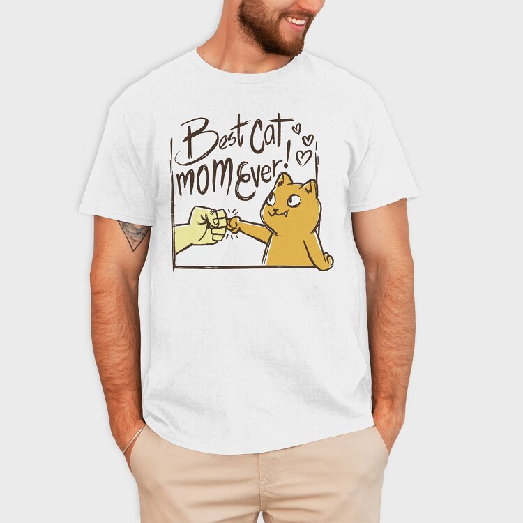 Best Cat Mom Ever, Tricou Barbati (Unisex)