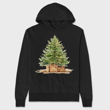 Christmas Tree Old, Hanorac Oversize Barbati (Unisex)