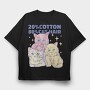 Cotton Cats, Tricou Oversize Barbati (Unisex)