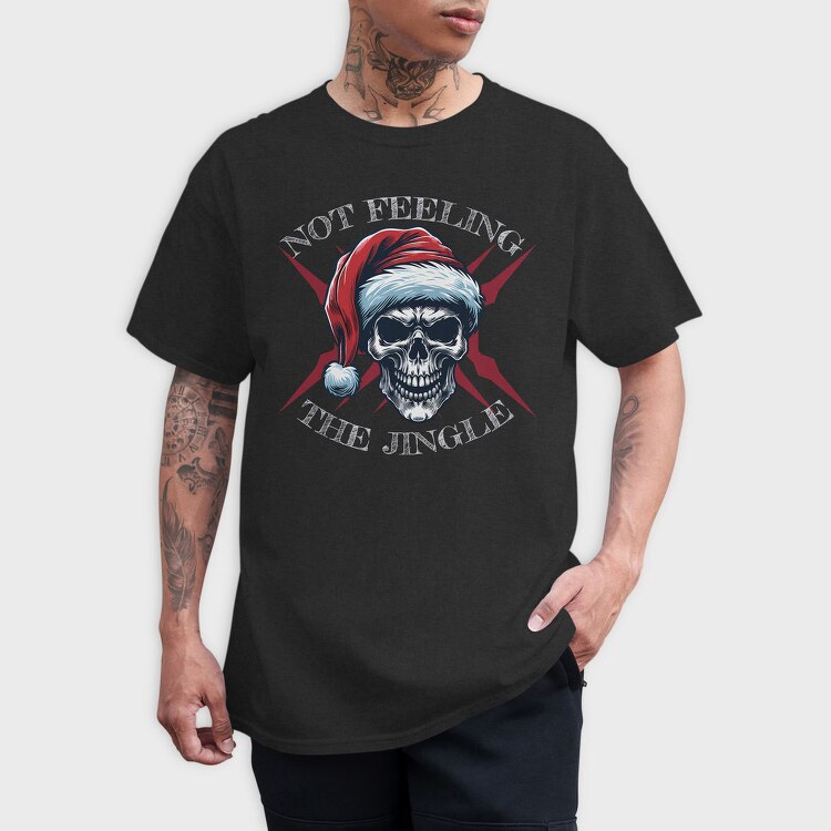 Santa Skull Holiday Christmas, Tricou Barbati (Unisex)